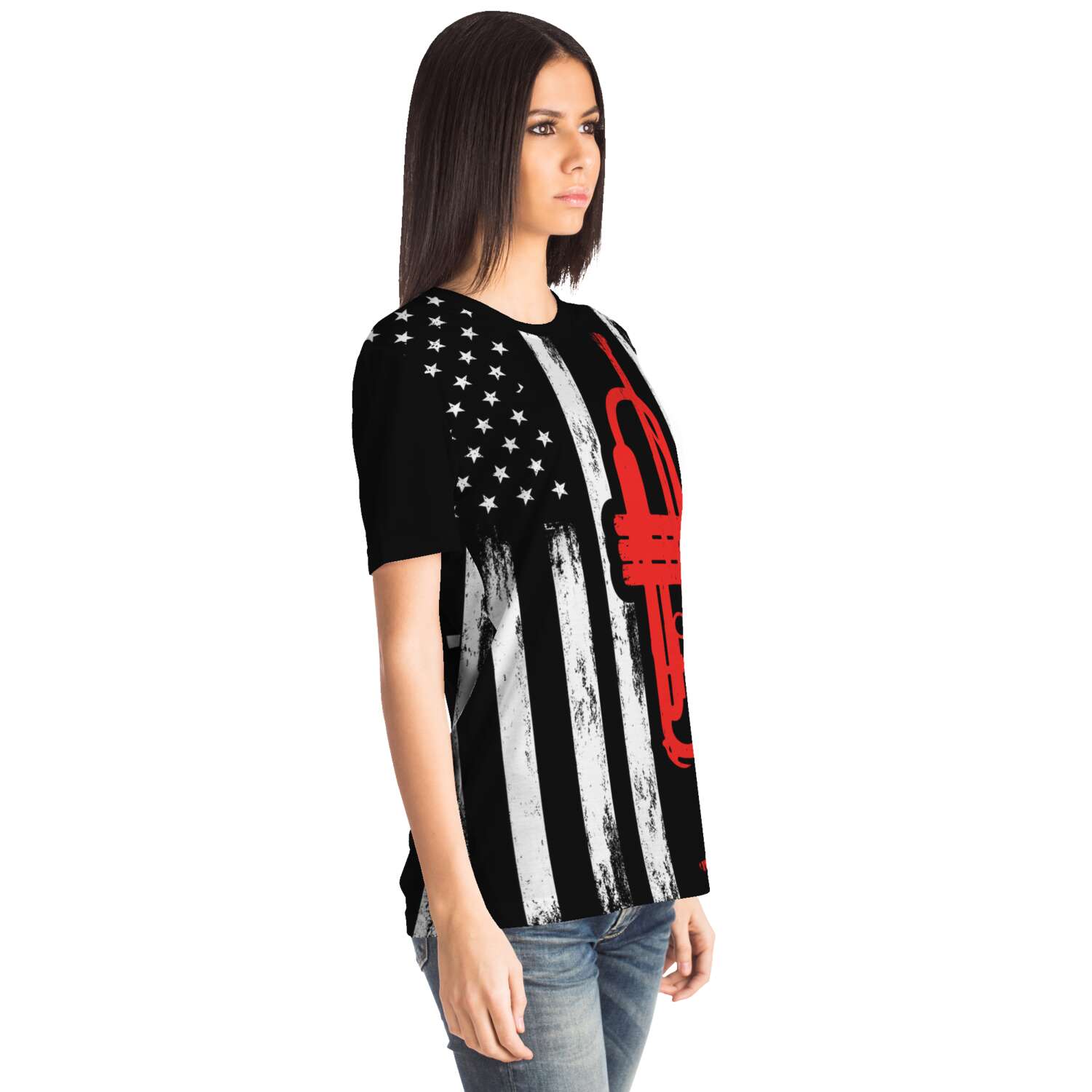 Trumpet American Flag T-Shirt