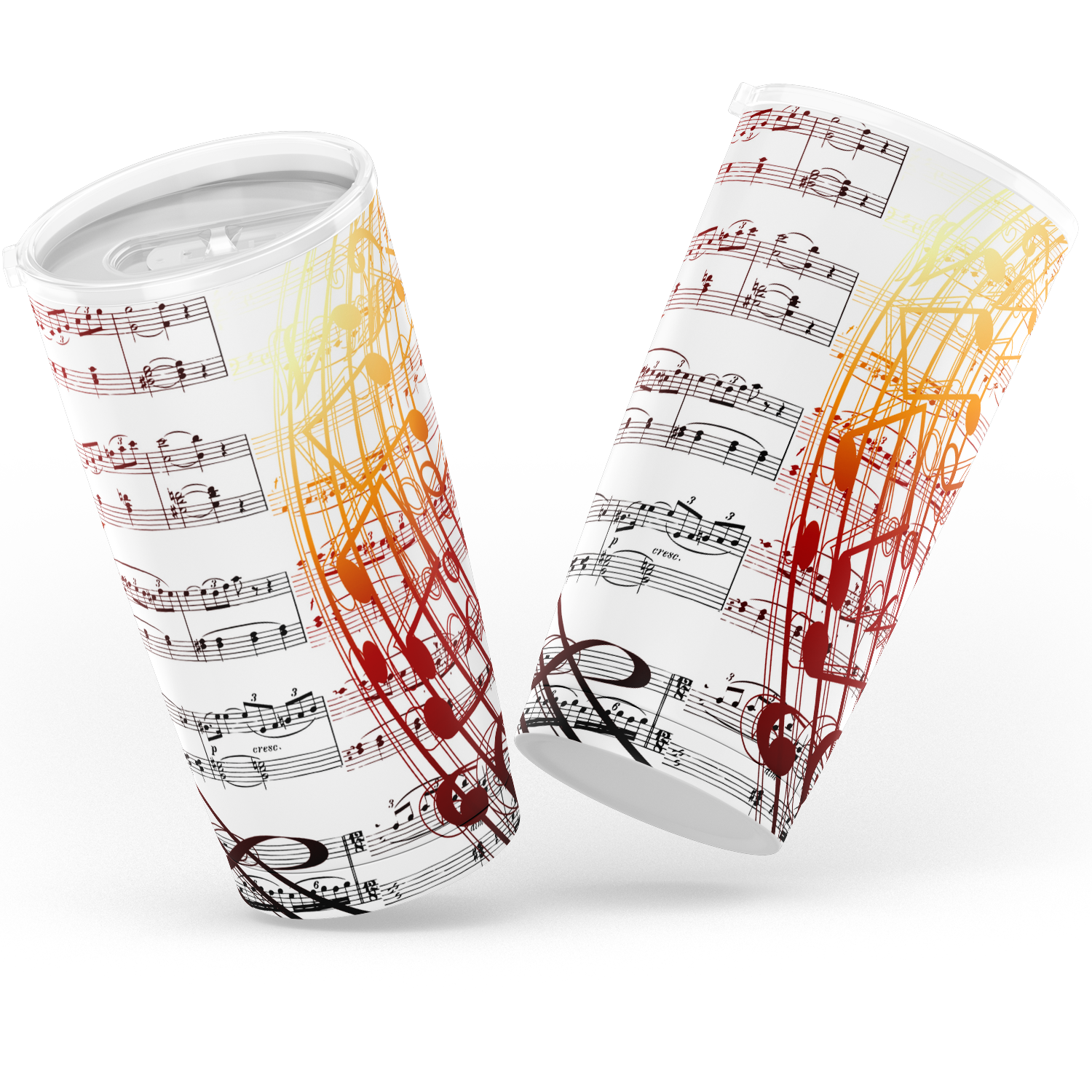 Music Sheet White Tumbler