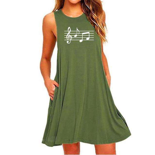 Music Scores Pocket Dress
