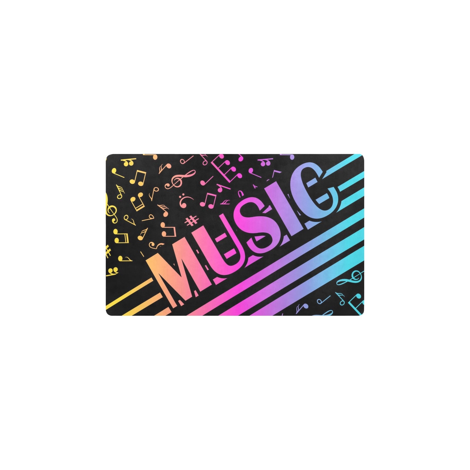 Rainbow MUSIC Kitchen Mat 28"x17"