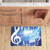 Light Blue Music Kitchen Mat 28"x17"