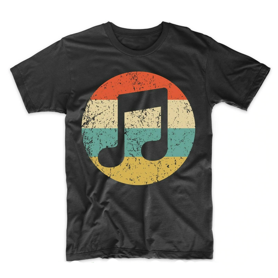 Retro Music Notes Icon T-shirt
