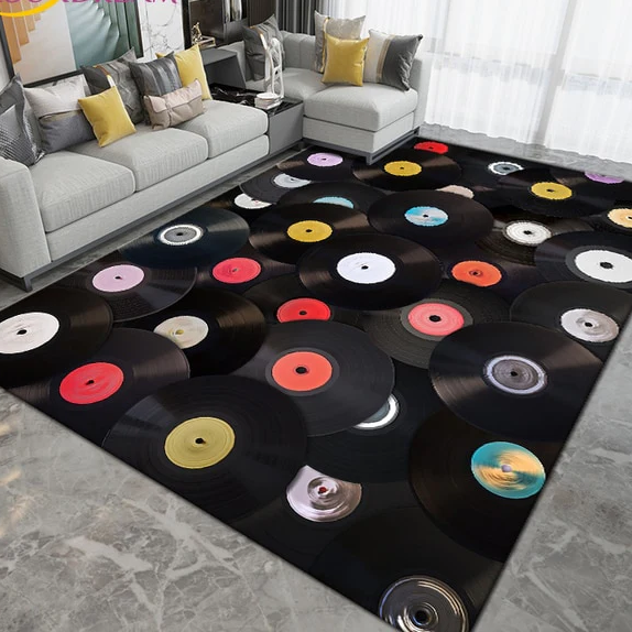 Colorful Vinyl Record Carpet - Artistic Pod