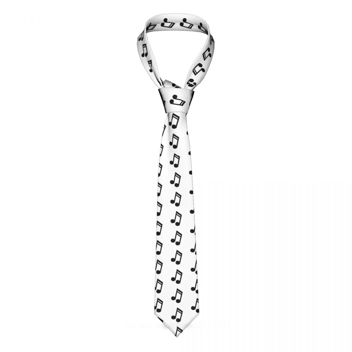Music Notes Print White Tie