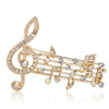 Music Note Large Brooch