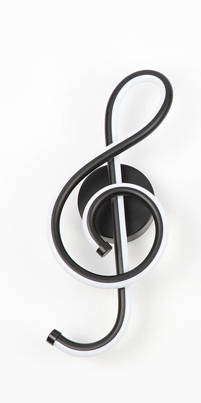 RGB Music Notes Wall Light