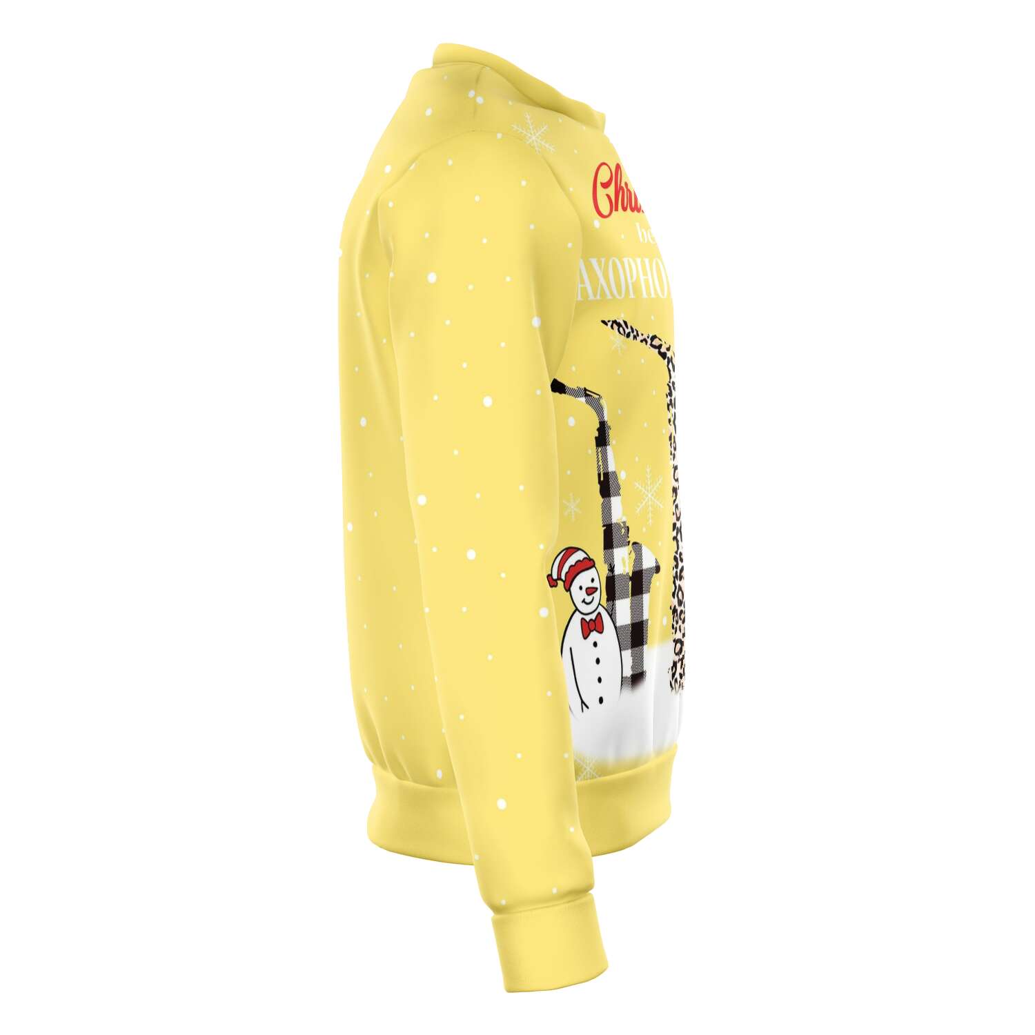 Christmas Begin With Saxophone Songs Yellow Sweatshirt