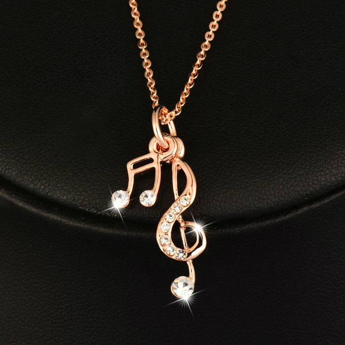 Trendy Music Notes Pendant Necklace - Artistic Pod