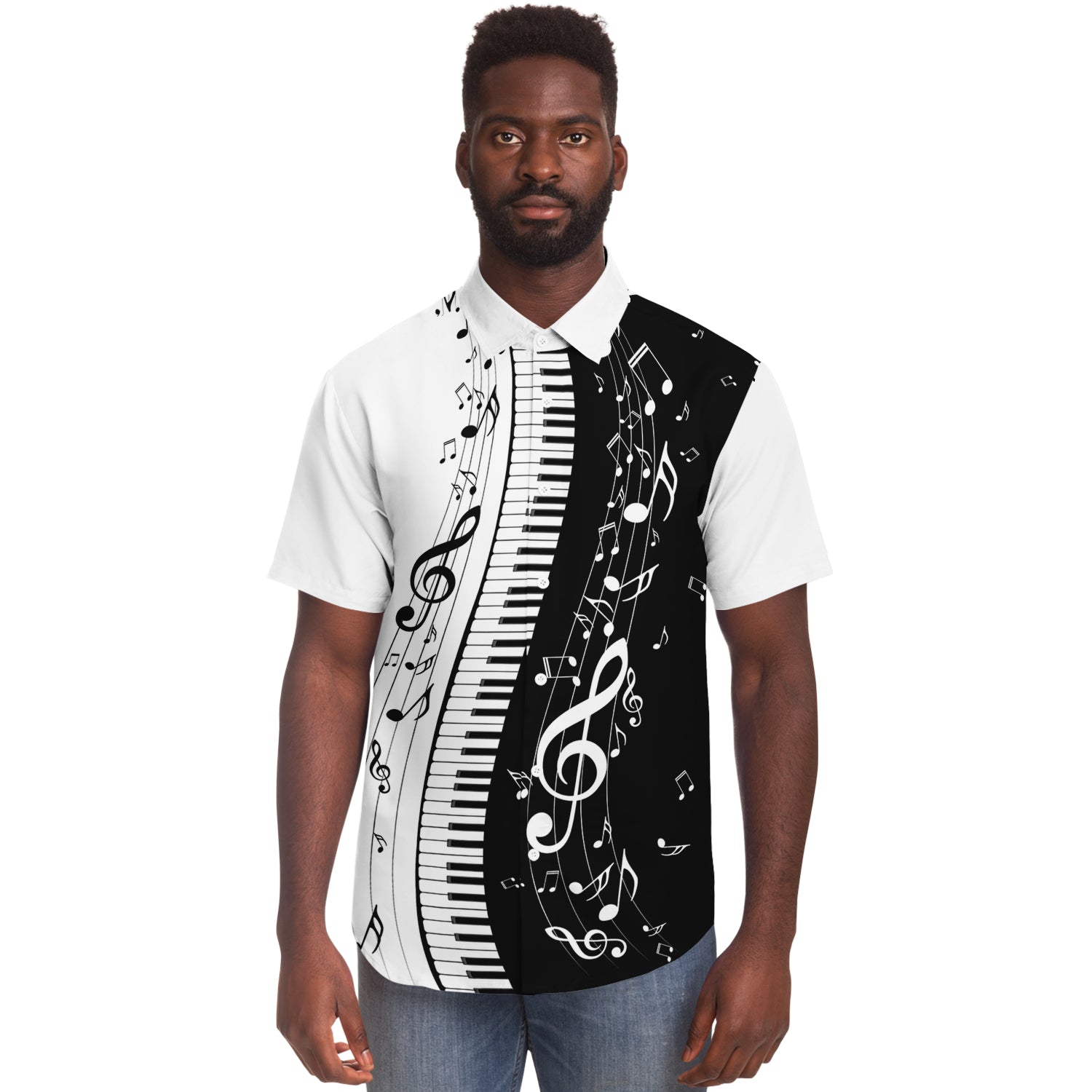 Piano Music Notes  Short Sleeve Shirt