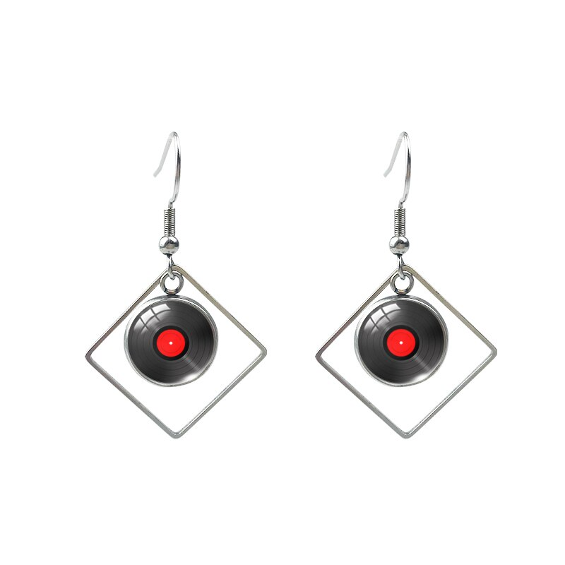 Retro Vinyl Record Music Earrings