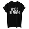 Black "MUSIC IS THE ANSWER" T-Shirt - Artistic Pod Review