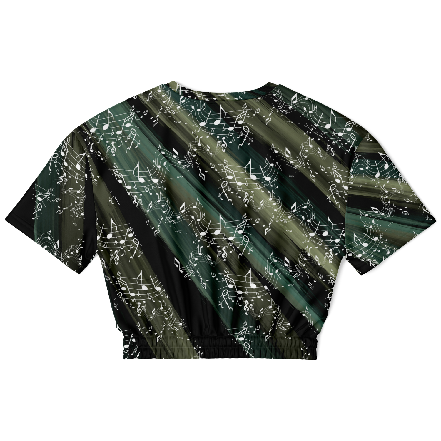 Music Notes Abstract Fix Cropped Sweatshirt