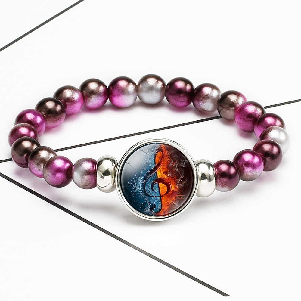 Music Notes Beaded Bracelet