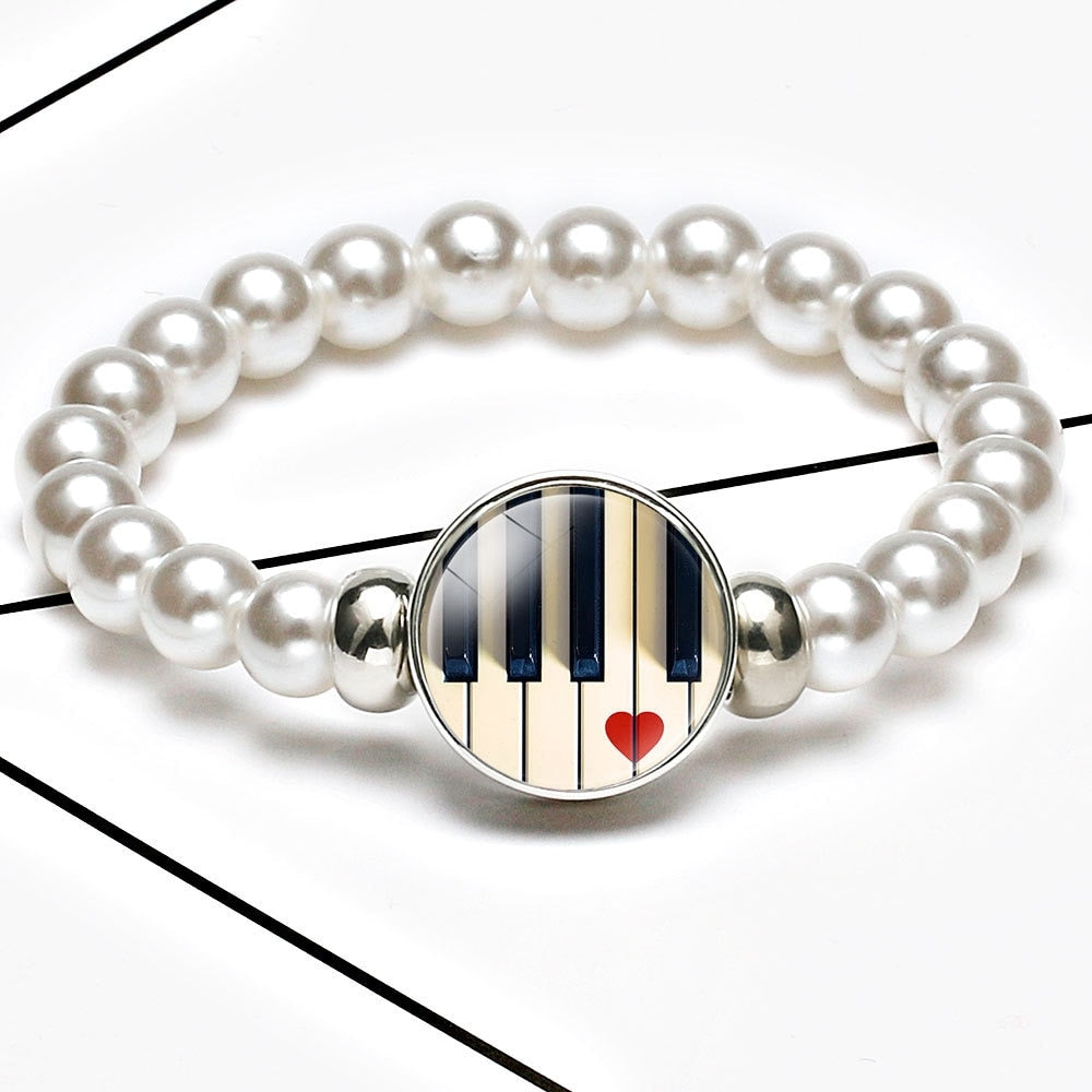 Music Notes Beaded Bracelet