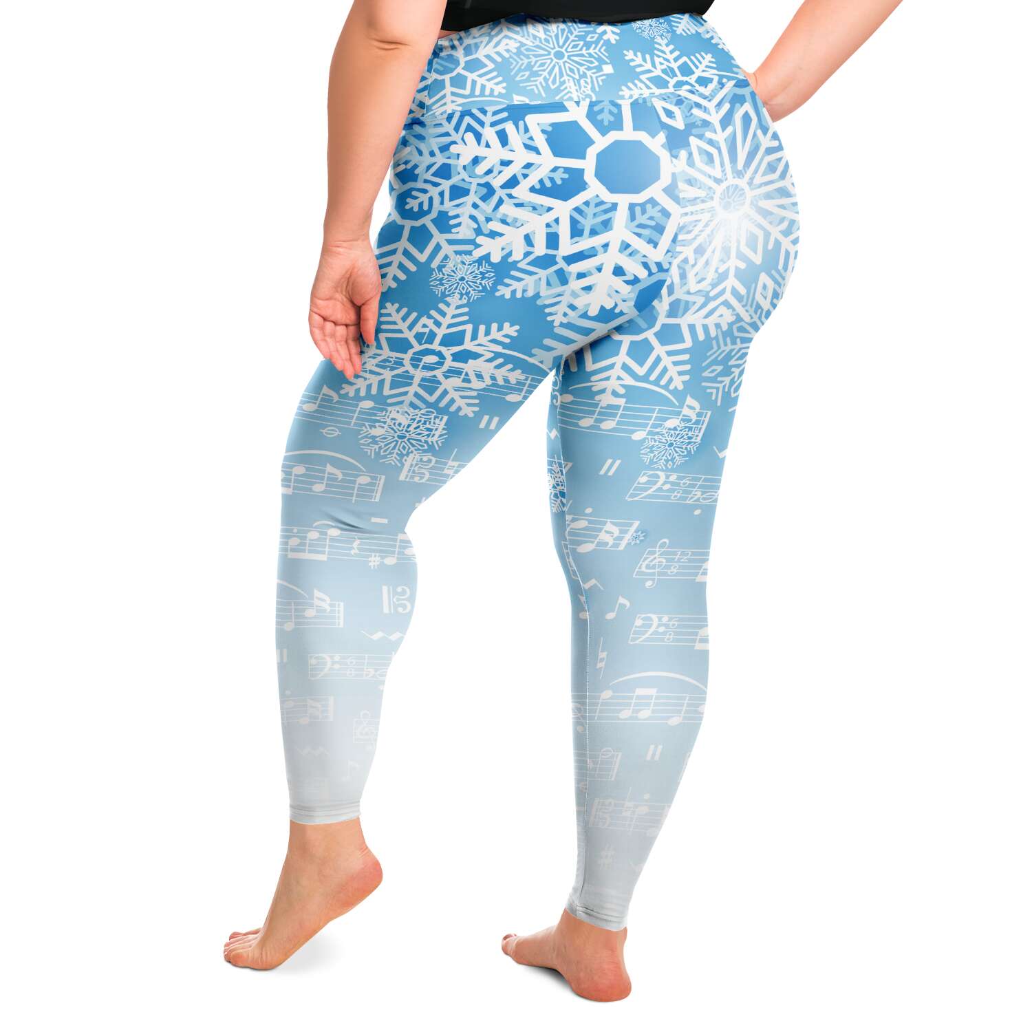Musical Notes Christmas Plus Size Leggings