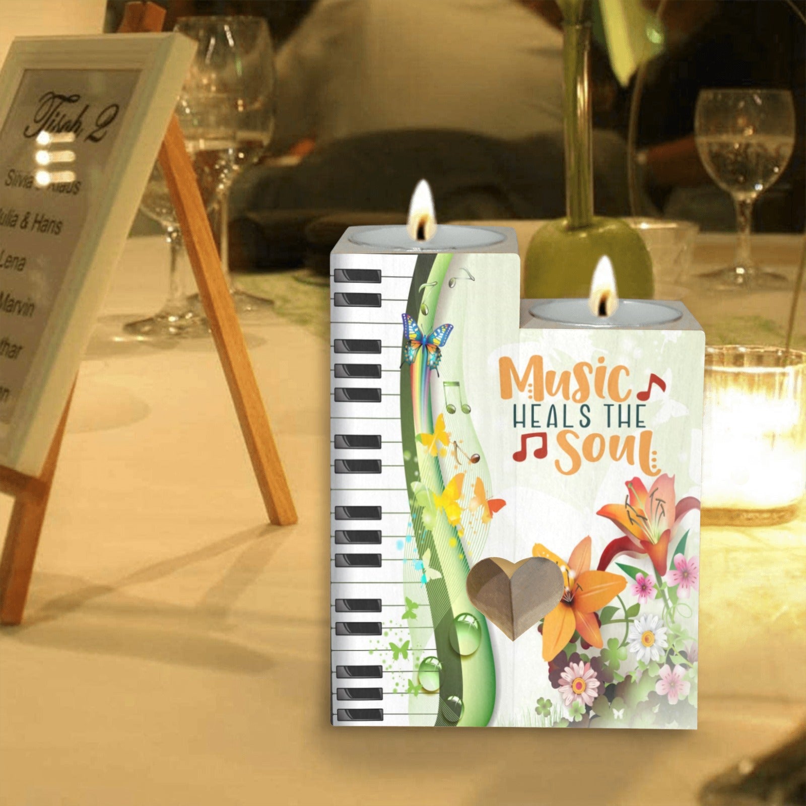 Piano Keys Floral Candle Holder - { shop_name }} - Review