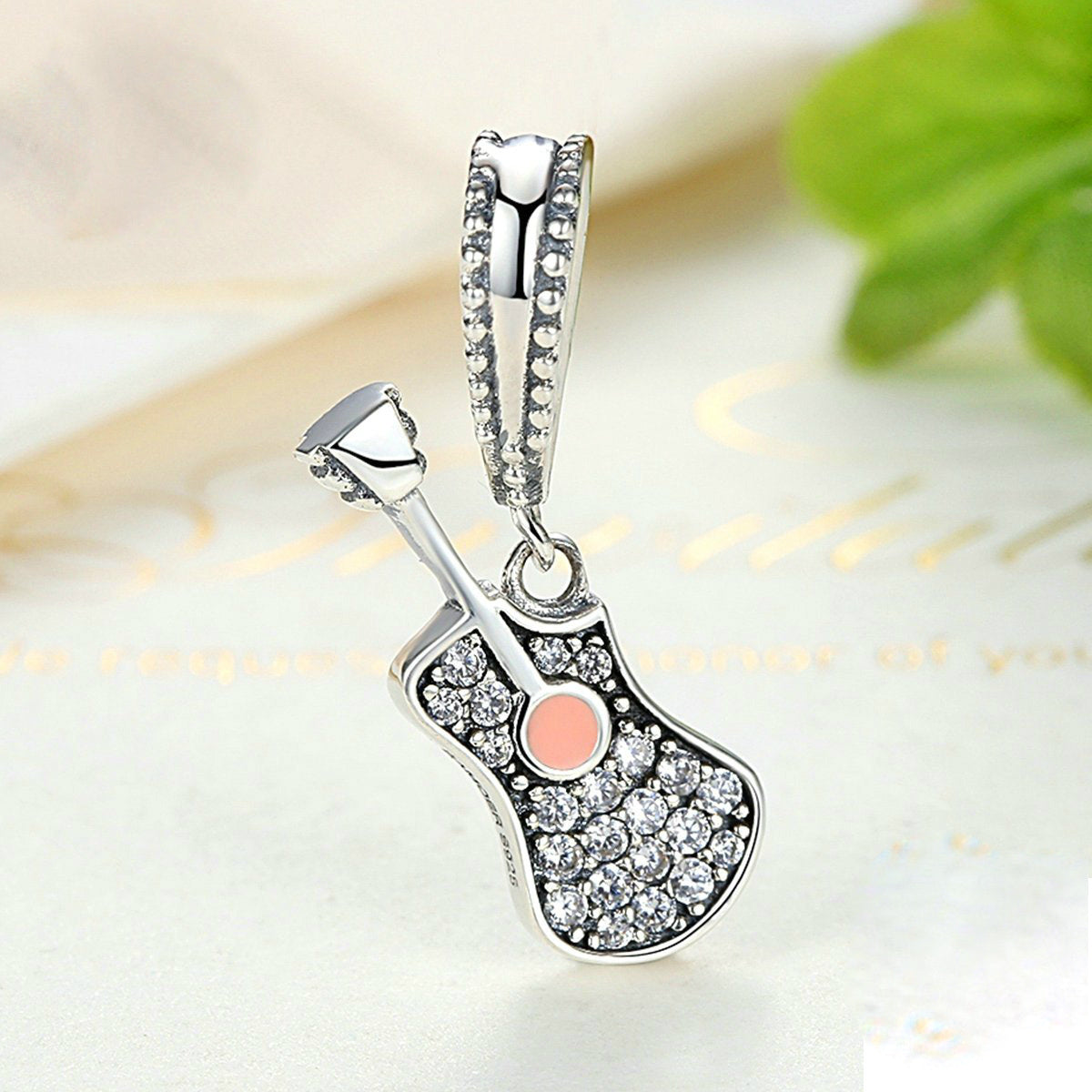 Guitar Sterling Silver Pendant