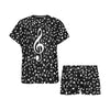 Musical Notes Black Pajama Set - { shop_name }} - Review