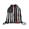 Flute American Flag Drawstring Bags