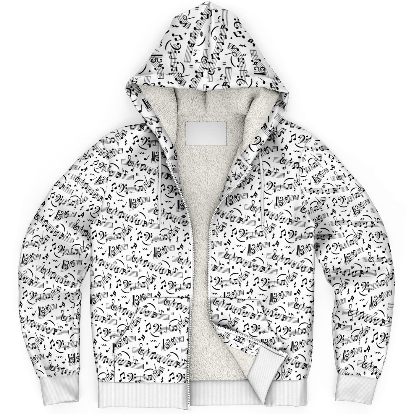 Music Notes Microfleece Ziphoodie