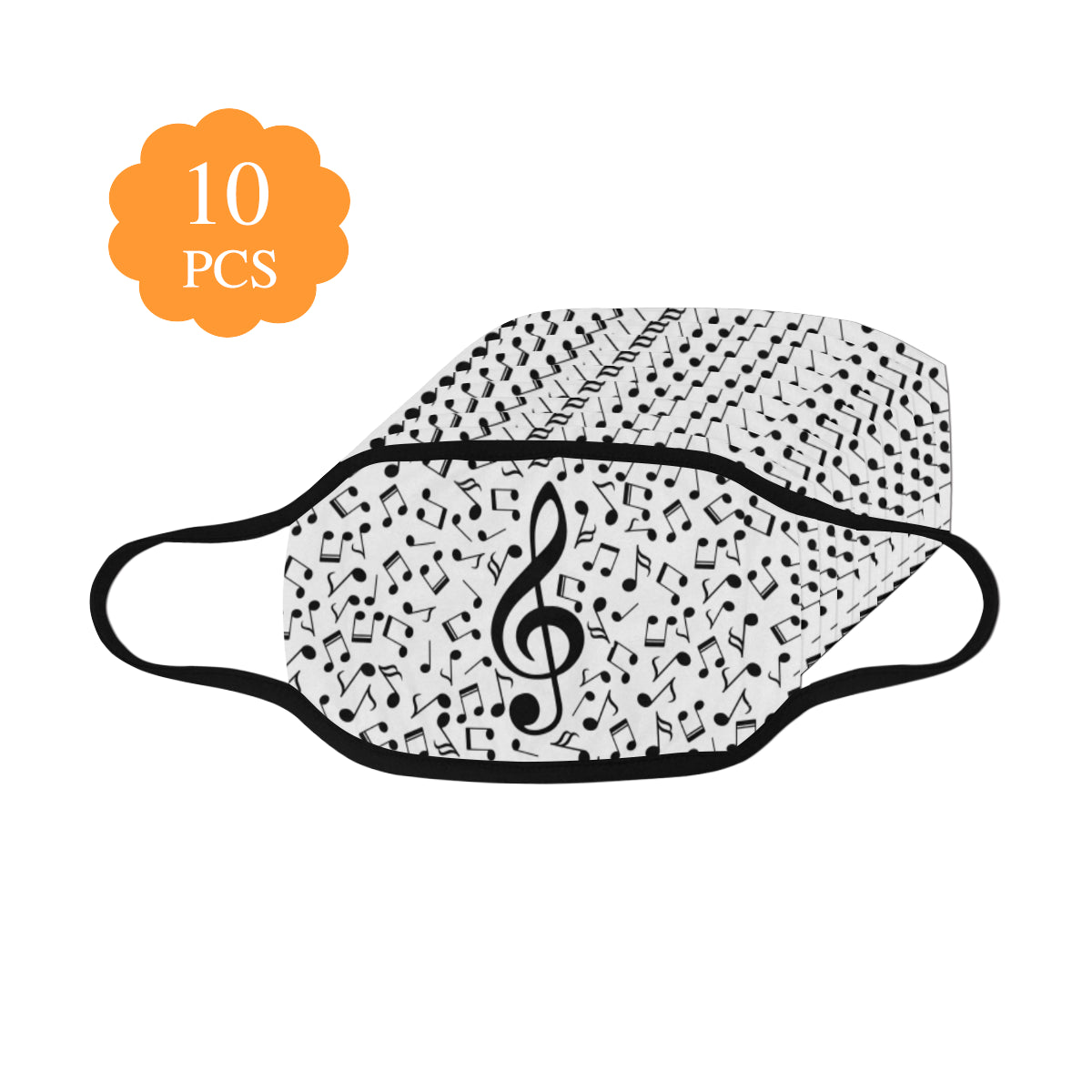 Musical Notes White Mask