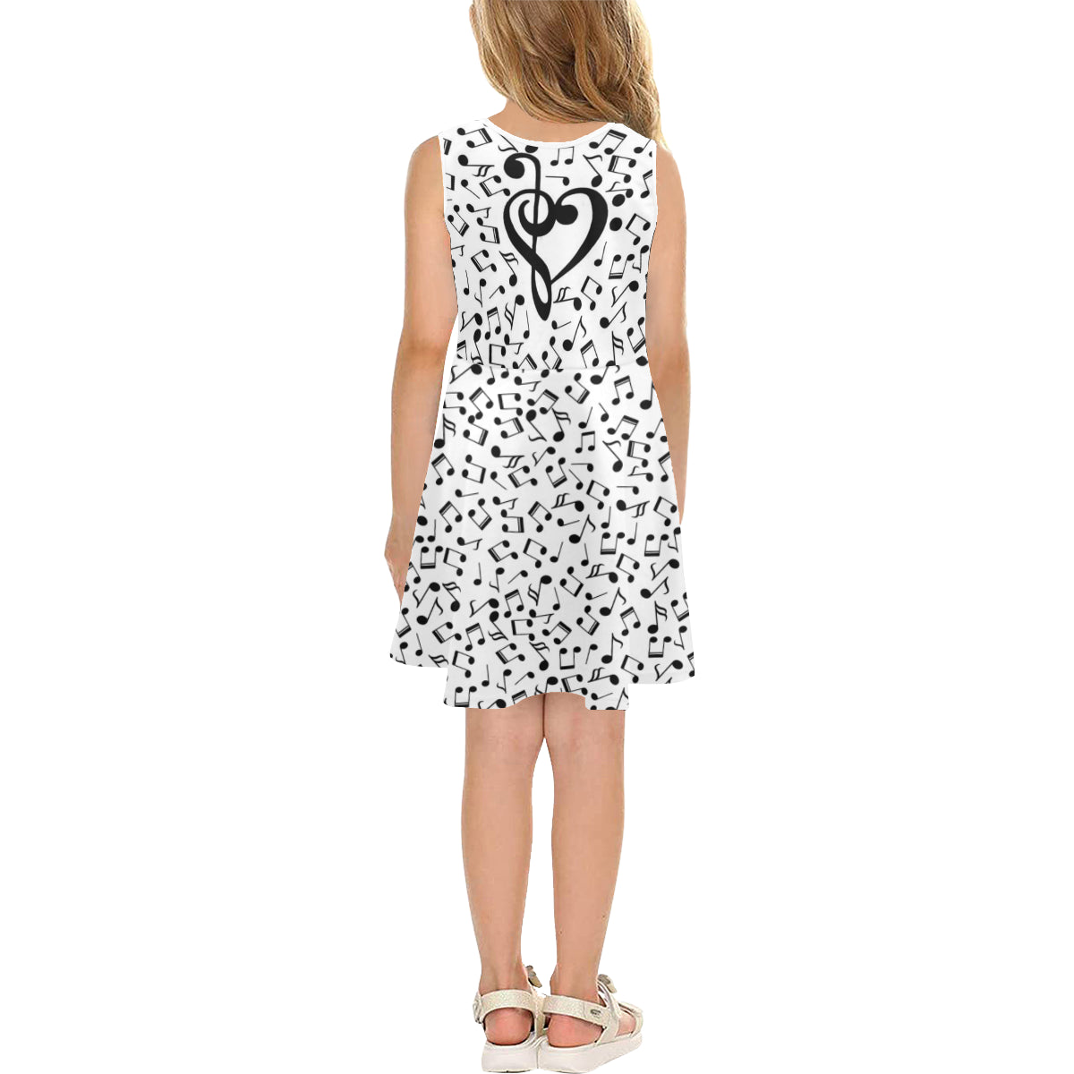 Music Notes Heart Girl's Sleeveless Sundress - { shop_name }} - Review
