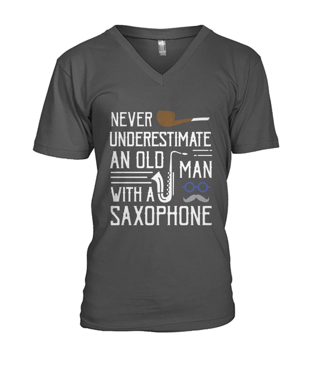 Saxophone V-Neck - Charcoal / S - { shop_name }} - Review