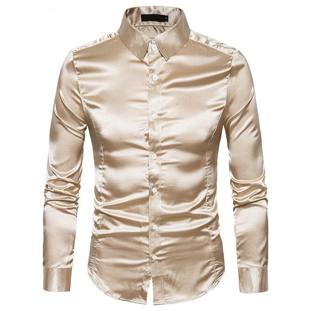 Elegant Men's Shiny Shirt
