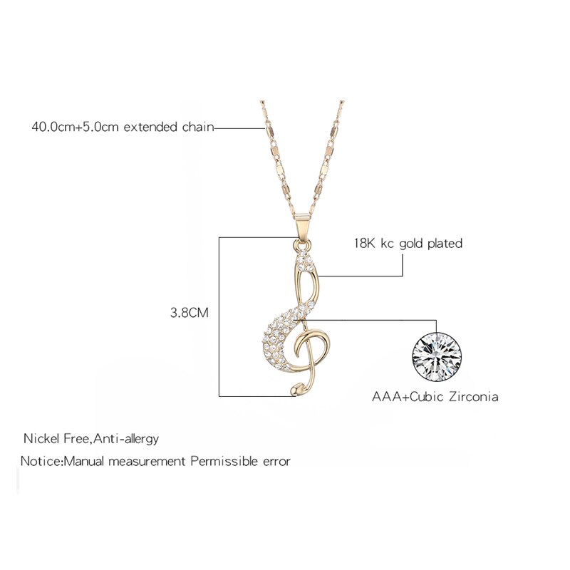 Free - Enchanting Music Notes Necklace