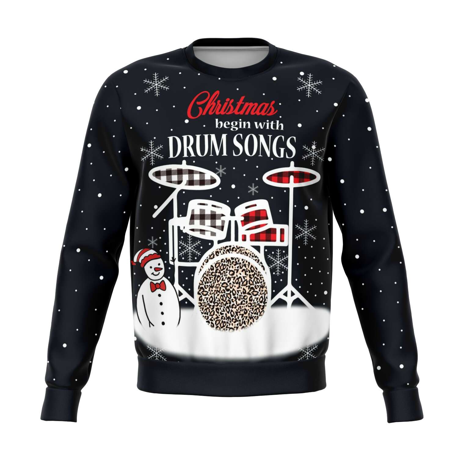 Christmas Begin With Drum Songs Sweatshirt - { shop_name }} - Review