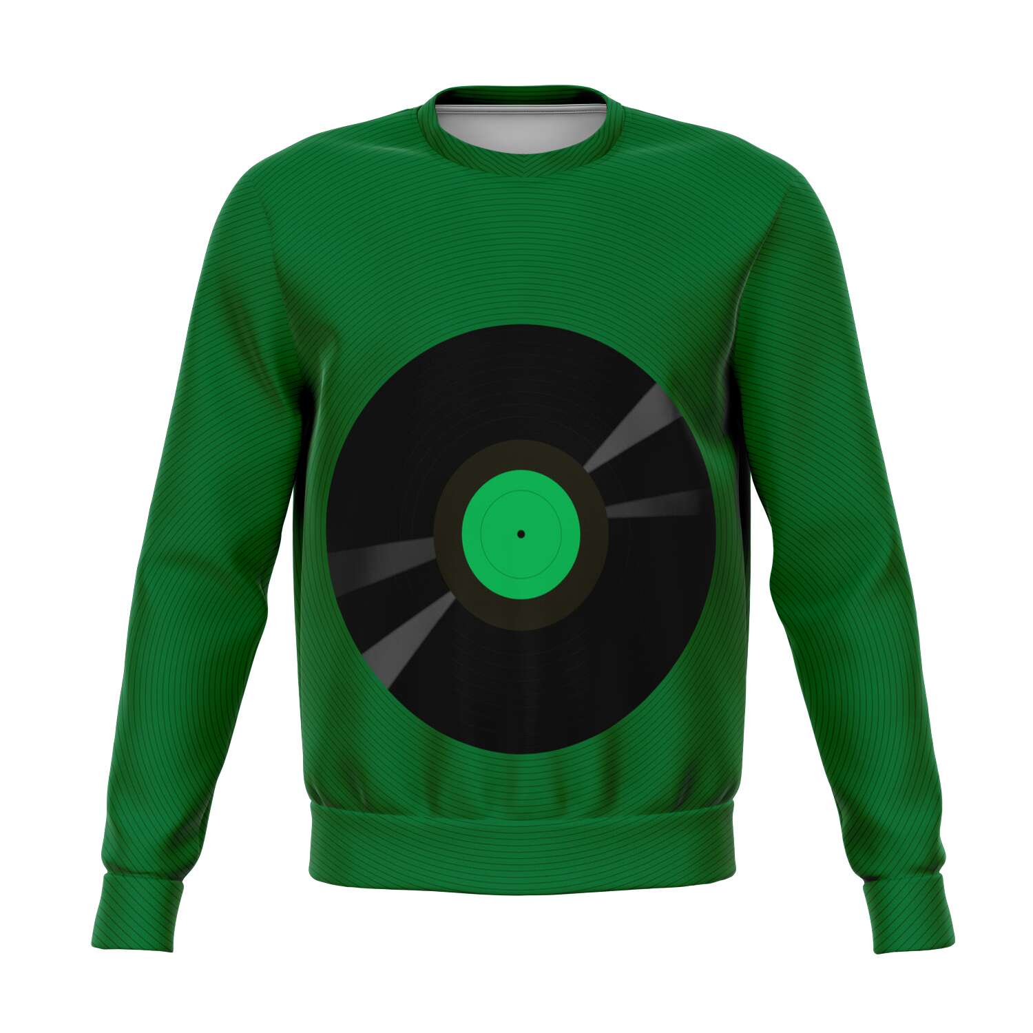Vinyl Record Green Sweatshirt