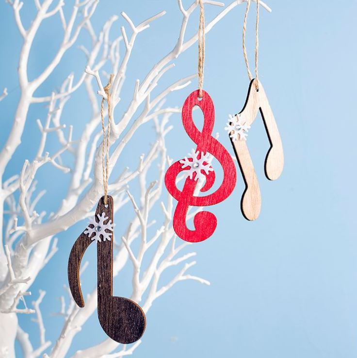 Music Notes Christmas Tree Hanging Decor