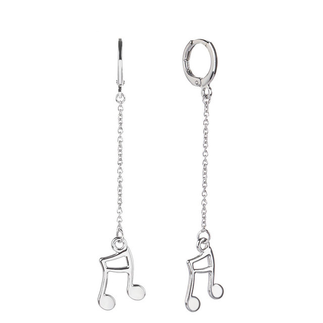 Elegant Music Note Drop Earrings