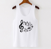 Music Note Graphic Vest