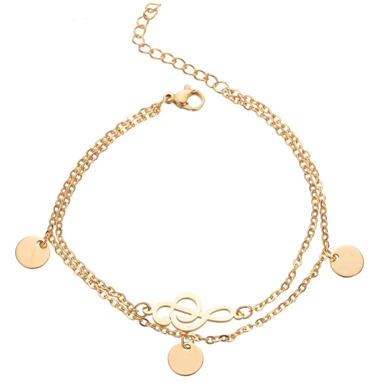 Treble Clef Music Symbol Bracelet