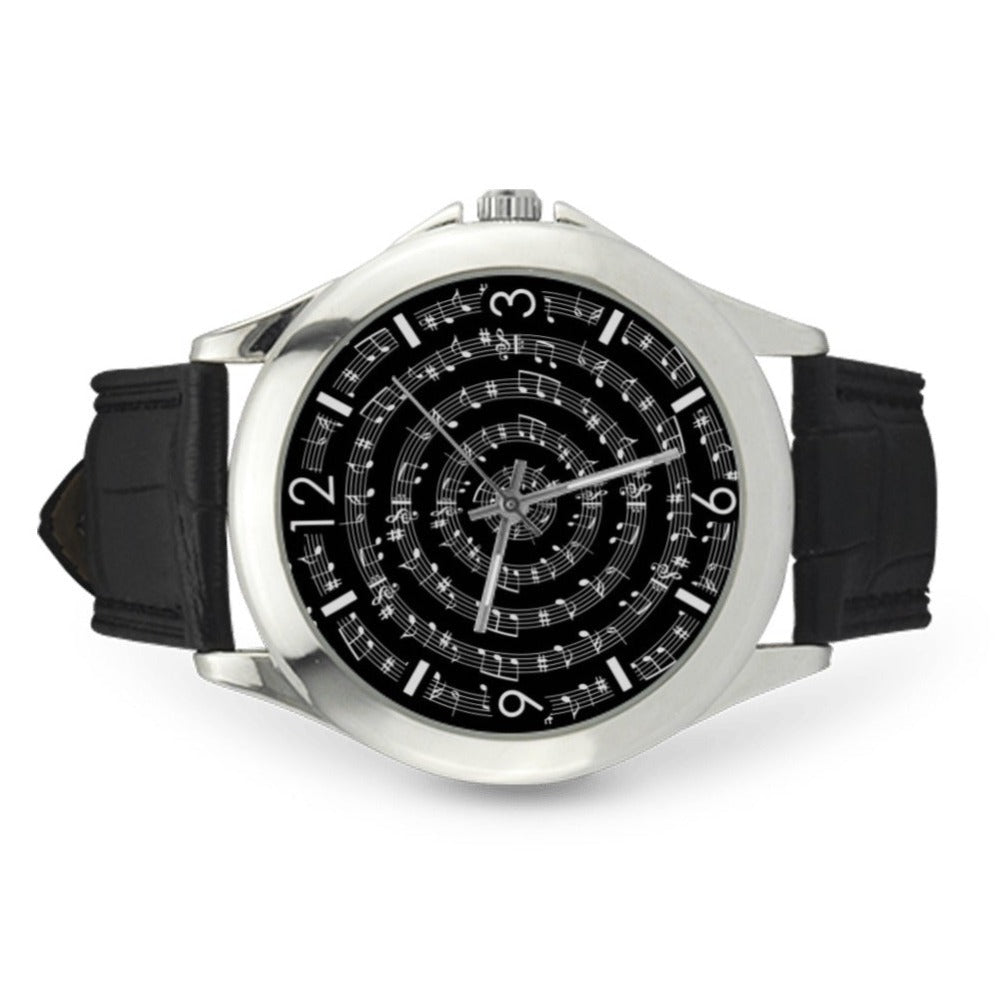 Musical Notes Leather Strap