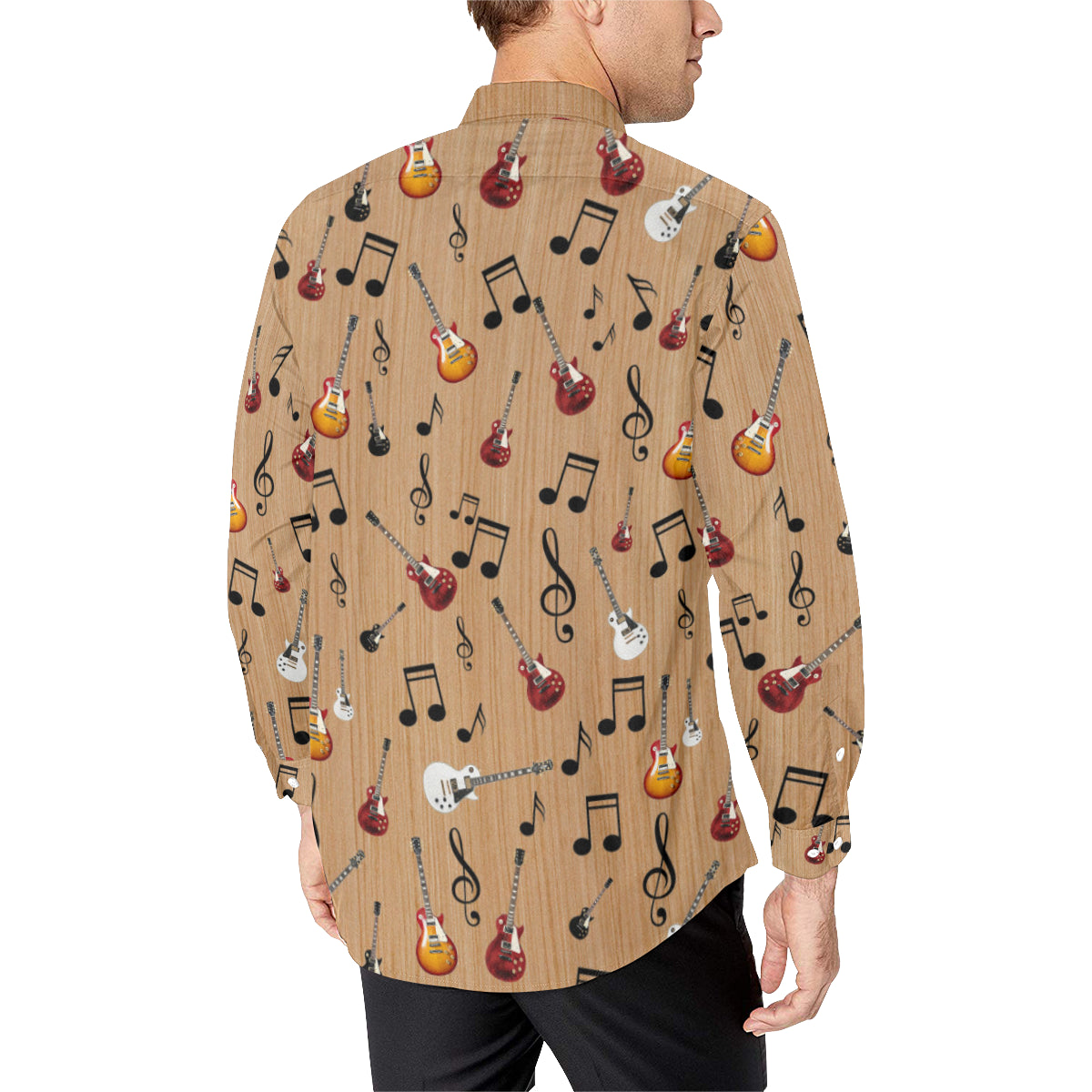 Guitar and Musical Notes Men's Shirt