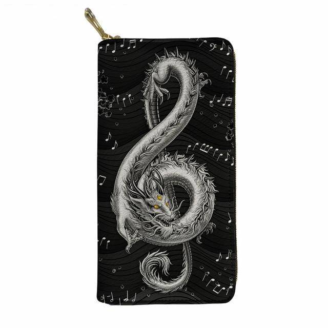Luxury Dragon Music Notes Wallet