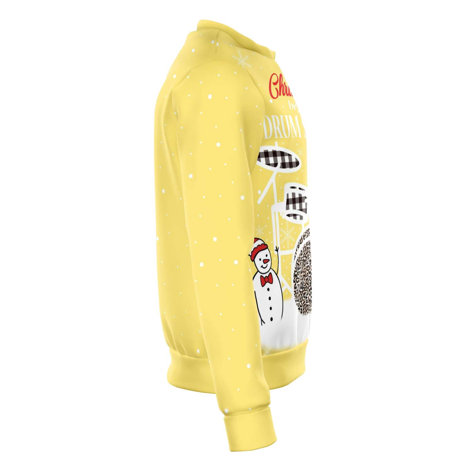 Christmas Begin With Drum Songs Yellow Sweatshirt - { shop_name }} - Review