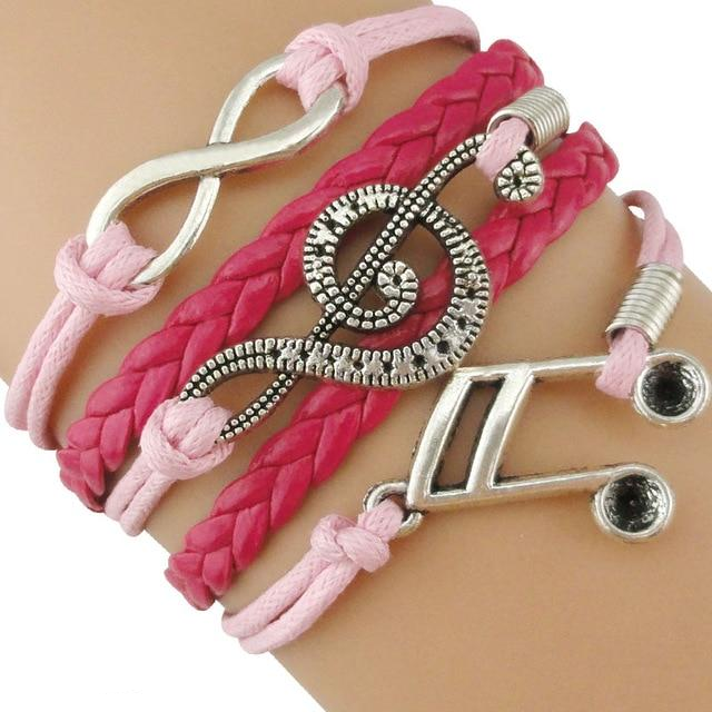 Music Leather Wrap Bracelet