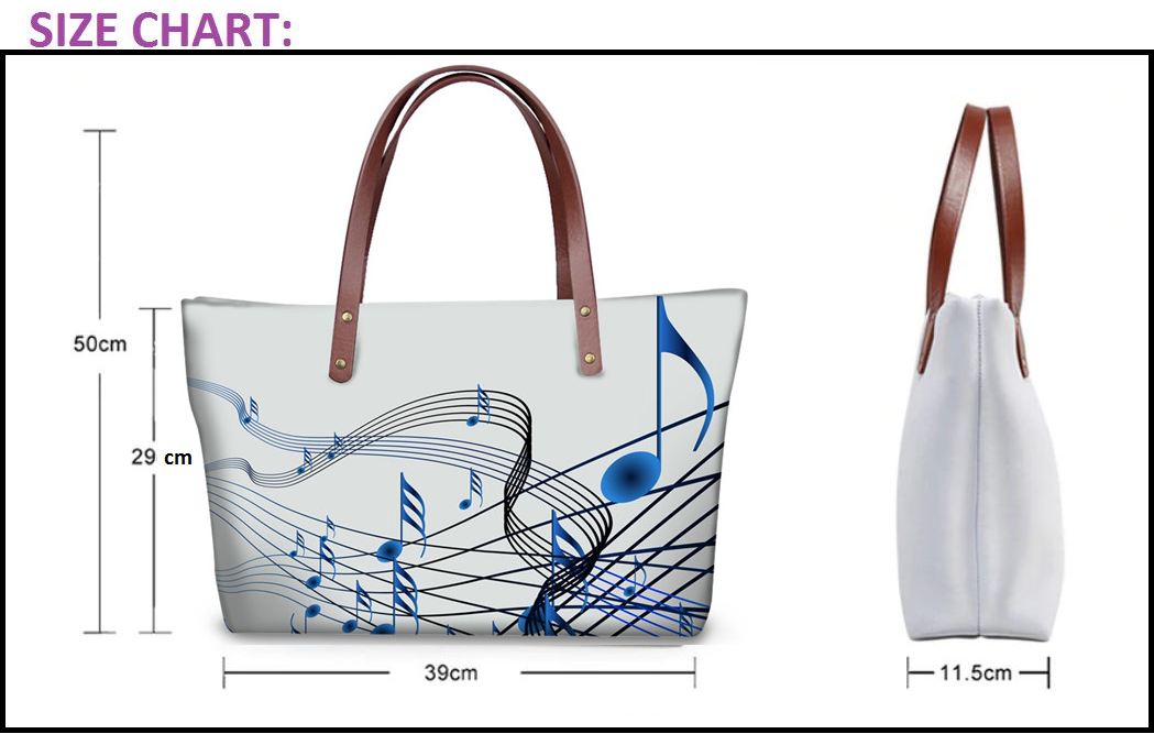 Music Note and Piano Handbag