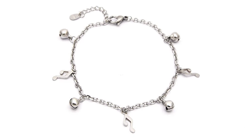 Music Note Women Silver Bracelet