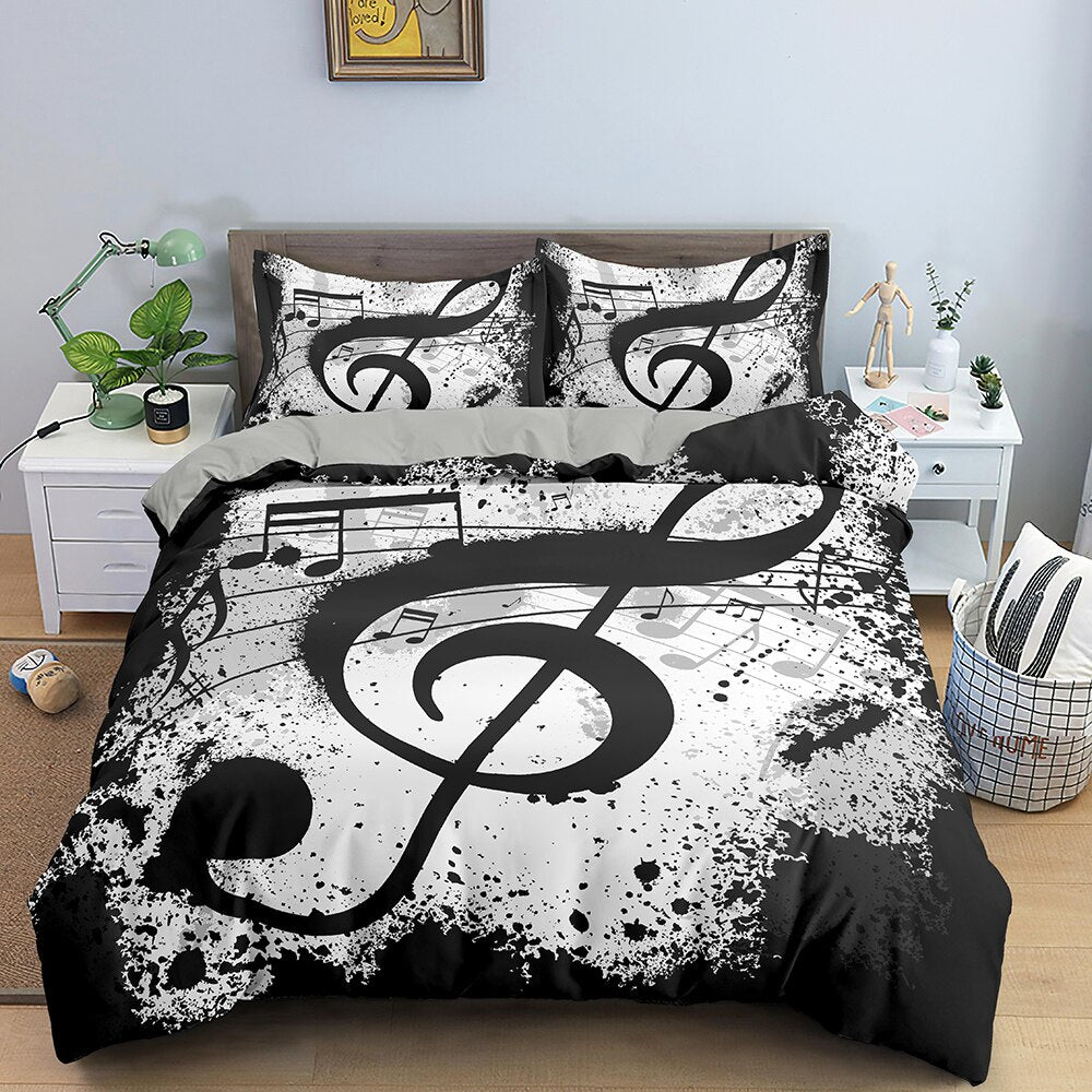 Guitar And Piano Bedding Set
