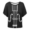 Violin Black Batwing T-Shirt