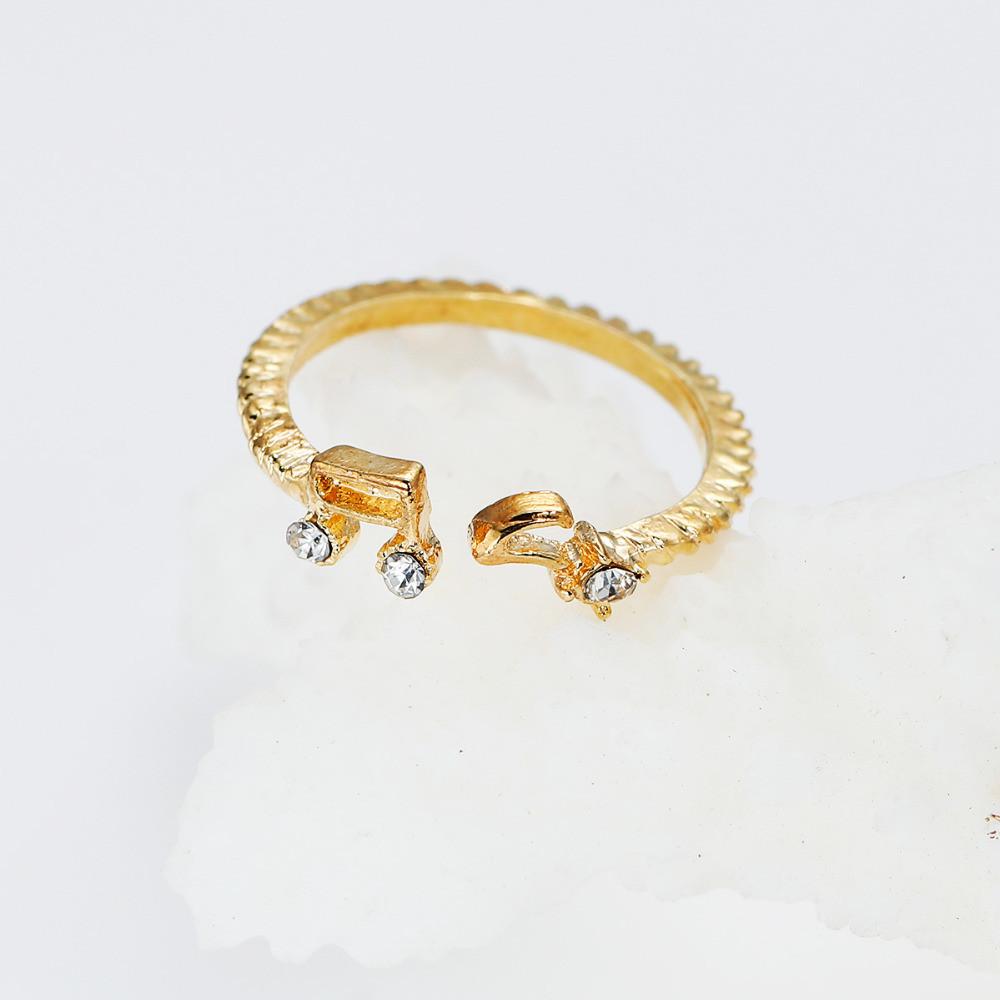 Musical Note Adjustable Rhinestone Rings