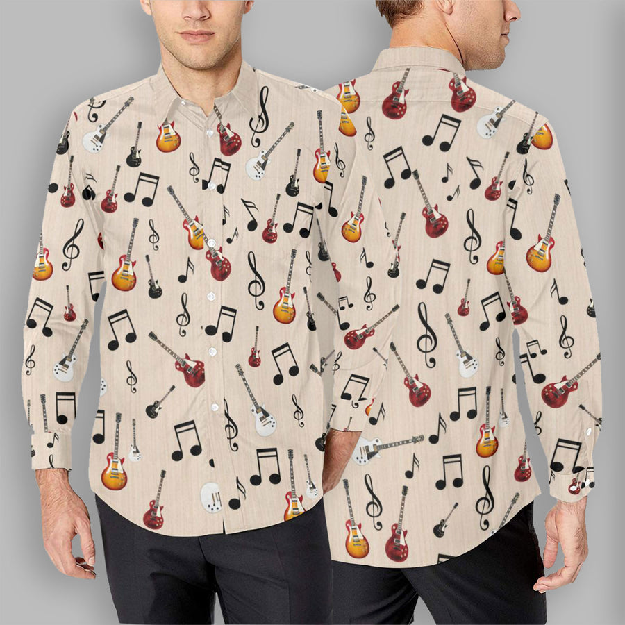 Guitar and Music Notes Men's Shirt