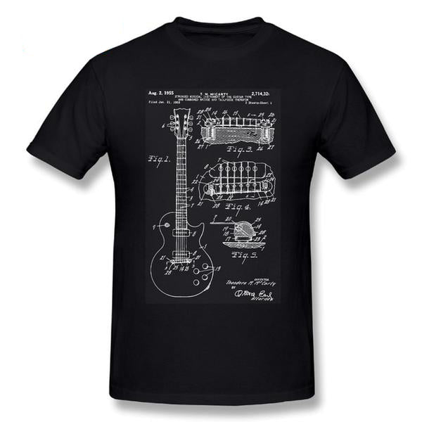 Guitar Blue Print T-shirt