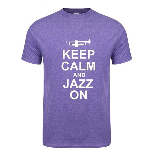 Trumpet Keep Clam & Jazz On T-shirt