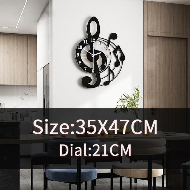 Music Treble Clef Swingable Wall Clock