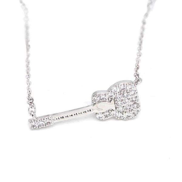 Zircon Guitar Necklace